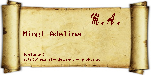 Mingl Adelina névjegykártya